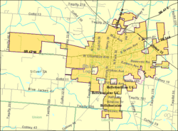 Detailed map of Bellefontaine