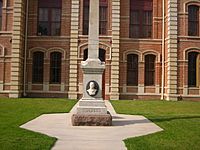 Dickson monument at Wharton County, TX, Courthouse IMG 1030
