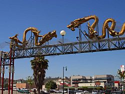 Chinatown Gateway Monument, marking the entrance to Los Angeles' Chinatown