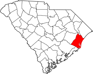 Map of South Carolina highlighting Georgetown County