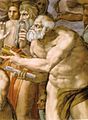 Michelangelo, giudizio universale, dettagli 12 san pietro