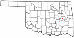 Location of Stidham, Oklahoma