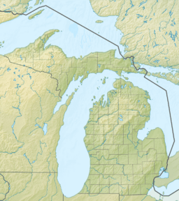 Location of the lake in Michigan