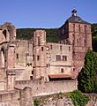 Ruprechtsbau Heidelberger Schloss vom Stueckgarten
