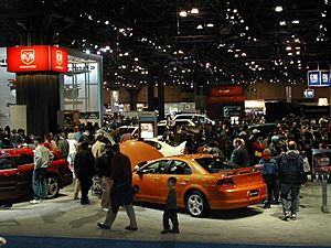 Small section of the New York International Auto Show