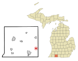Location of Burr Oak with St. Joseph County, Michigan