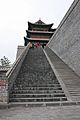 Steps leading up to guard tower of Datong City Wall