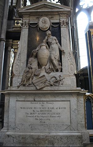 William Pulteney monument, Westminster Abbey