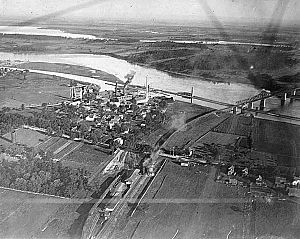 Aerial View of Lock 18 area in 1920