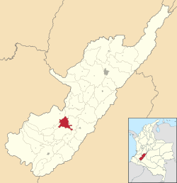 Location of the municipality and town of Pital in the Huila Department of Colombia.