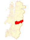Map of the Chile Chico commune in Aisén Region