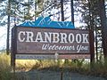Cranbrook's welcome sign