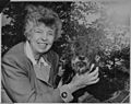Eleanor Roosevelt and Fala at Val,Kill in Hyde Park, New York - NARA - 196181