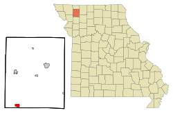 Location of King City, Missouri