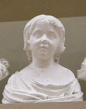 Lorenzo bartolini, ritratto di elisa bonaparte da bambina, gesso