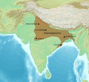 Map of the Pushyabhutis