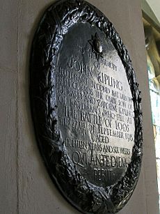 Memorial to John Kipling at Burwash Church - geograph.org.uk - 1573481