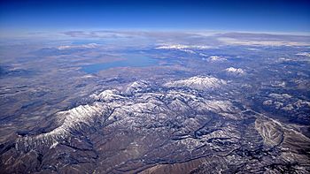 Mount Nebo and Utah Lake aerial