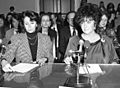 Nancy Pelosi and Elizabeth Taylor Testifying Before the House Budget Committee on HIV-AIDS Funding (5978837887) (cropped)