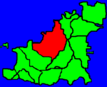 Location of Castel in Guernsey