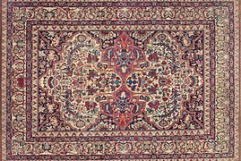 Persian Laver Kirman, 11ft 9in x 16ft 4in, early 19th century