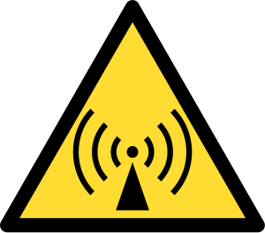Radio waves hazard symbol