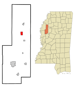 Location of Ruleville, Mississippi