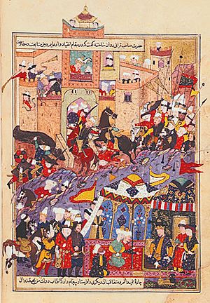 Timur during attack on Balkh 1370