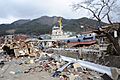 US Navy 110315-N-2653B-148 A tug boat is among debris in Ofunato, Japan, following a 9.0 magnitude earthquake and subsequent tsunami