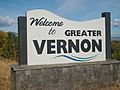 Vernon's welcome sign