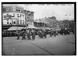 Woman band - Suffrage parade LOC 2615545809