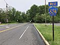 2018-05-19 15 45 42 View west along Burlington County Route 528 (Jacobstown-New Egypt Road) at Burlington County Route 537 (Monmouth Road) in North Hanover Township, Burlington County, New Jersey