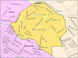 Census Bureau map of Gibbsboro, New Jersey