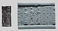 Cylinder seal,ca. 18th–17th century B.C. Babylonian