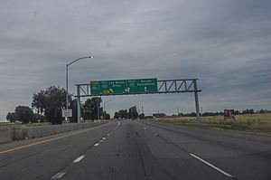 California State Route 99 passing through Fairmead