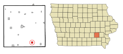 Location of Ollie, Iowa