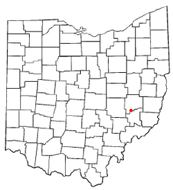 Location of Pleasant City, Ohio