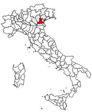 Location of Province of Padua