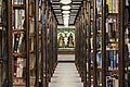 Pequot Library stacks and Tiffany window
