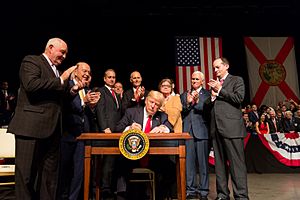 President Trump in Miami on June 16, 2017, signing the Presidential Memorandum for the new Cuban policy