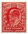 Stamp UK 1902 1p
