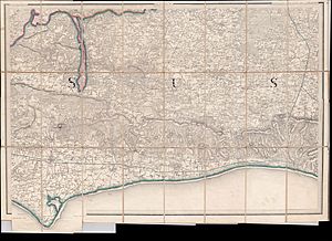 West Sussex 1813 One Inch to the Mile map scan