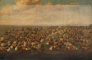 Willem van de Velde I (1611-1693) - The Second Battle of Schooneveld, 4 June 1673 - BHC0306 - Royal Museums Greenwich