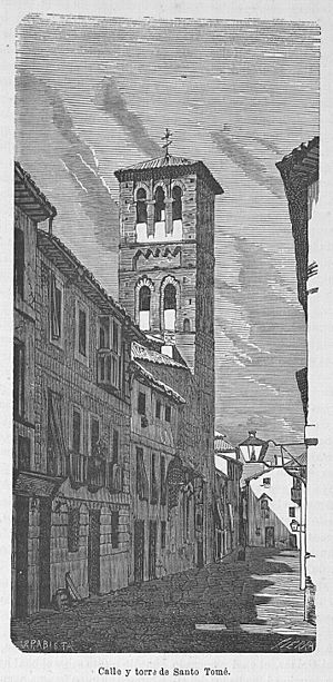 Calle y torre de Santo Tomé, Toledo