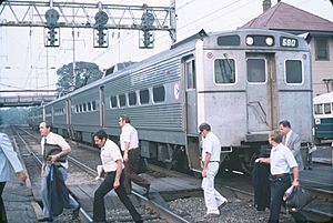 Conrail train at Bowie, August 1978