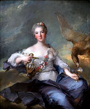 Duchesse de Chartres (1726-1759) as Hebe, 1744, by Jean-Marc Nattier (1685-1766). Nationalmuseum, Stockholm, Sweden