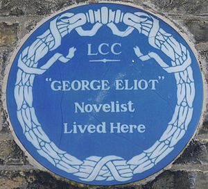 George Eliot 31 Wimbledon Park Road blue plaque