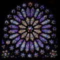 The north transept rose window at St-Denis