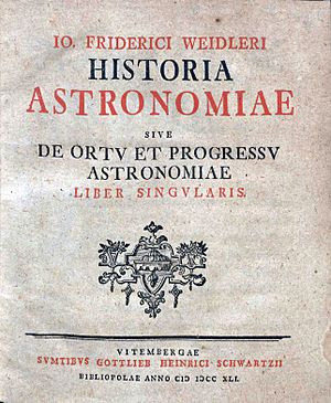 Weidler, Johann Friedrich – Historia astronomiae, 1755 – BEIC 4614310