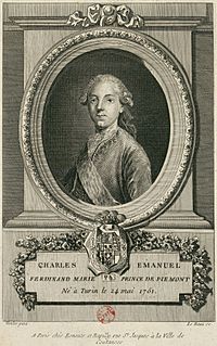 Charles Emmanuel IV of Sardinia while Prince of Piedmont